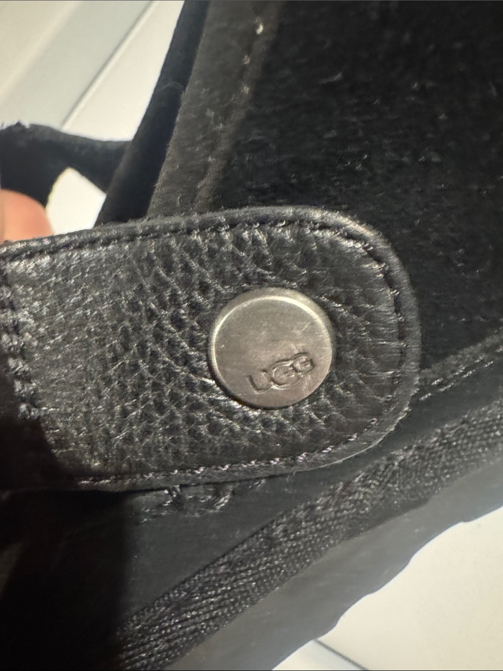 UGG goldenstar Black Suede Backstrap Clog Sz 9 - Picture 5 of 8